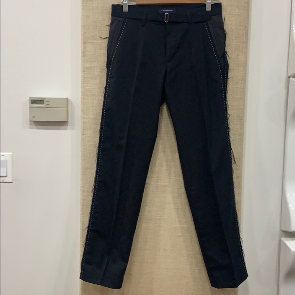 Undercover sashiko stitching wool pants